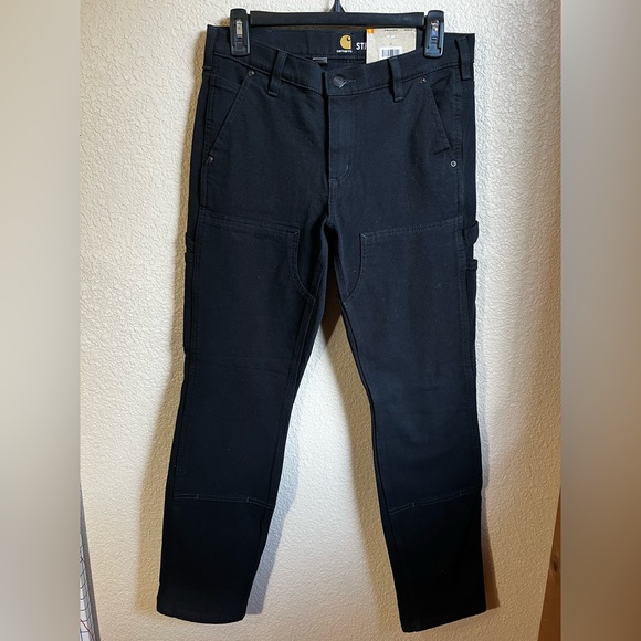 RUGGED FLEX® RELAXED FIT TWILL DOUBLE-FRONT WORK PANT - Picture 1 of 5